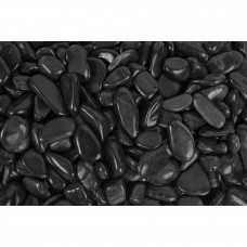 Margo 20 lb Black Super Polished Pebbles, .5" to 1.5"   555017535
